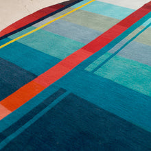 Red Vortex Circle – Hand Knotted Pile Rug