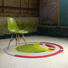 Green Frank Circle – Hand Knotted Pile Rug