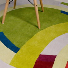 Green Frank Circle – Hand Knotted Pile Rug