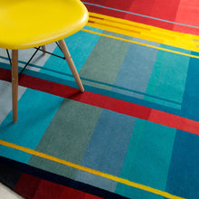 Red Vortex Circle – Hand Knotted Pile Rug