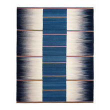 Petrol Grey Stripe Gelim – Flatweave Rug