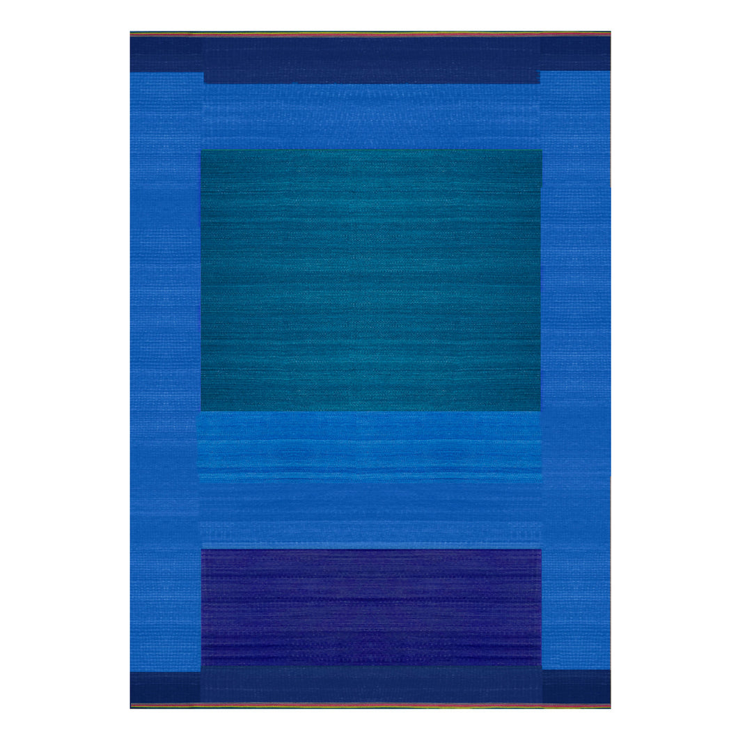 Tonal Blue Green – Flatweave Rug