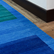 Tonal Blue Green – Flatweave Runner